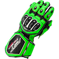 RST Tractech Evo 4 CE Leather Gloves - Neon Green / Black
