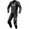 Alpinestars GP Force Chaser One Piece Leather Suit - Black / Red Fluo